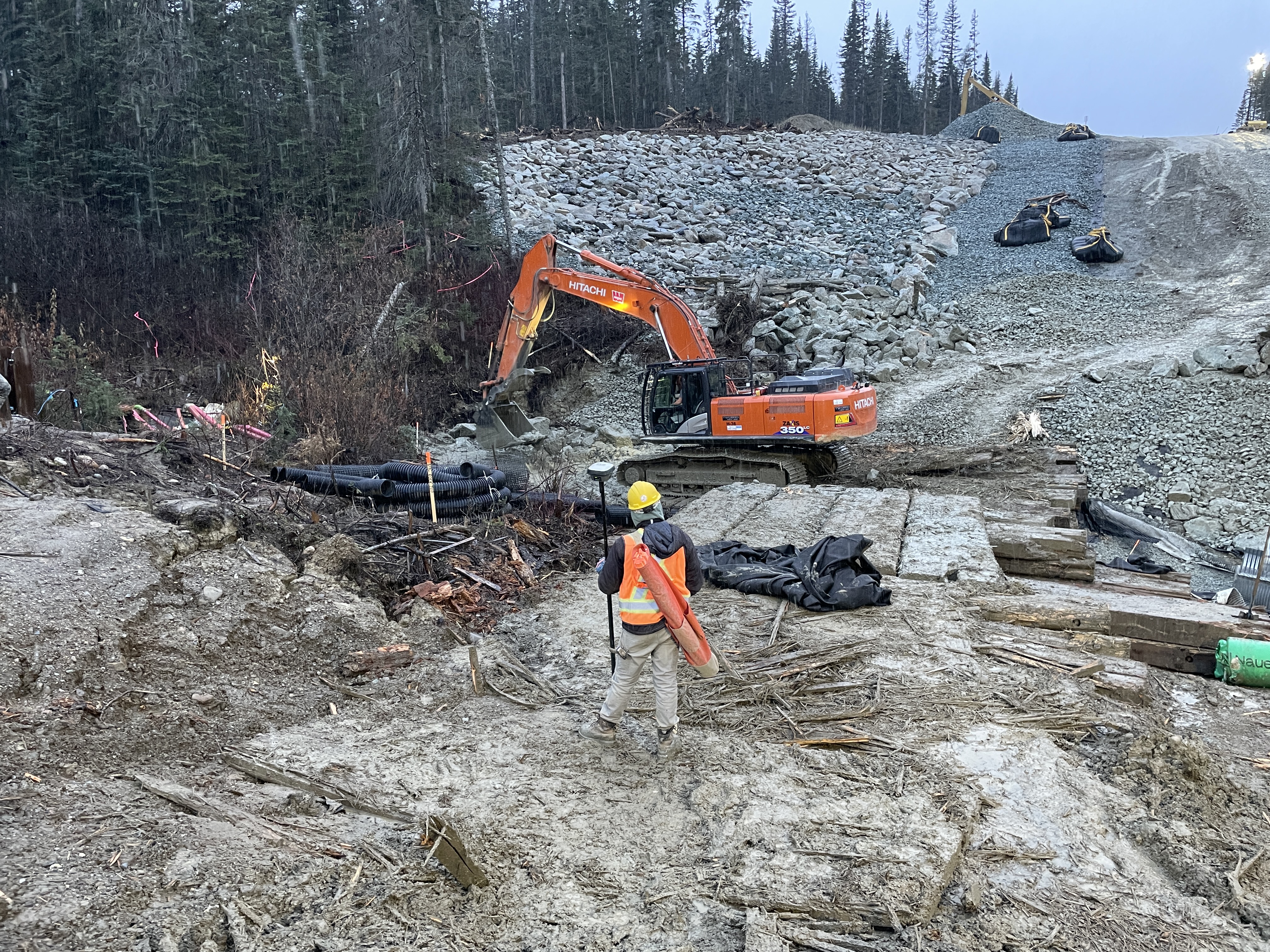 Creek crossing as-built survey documentation