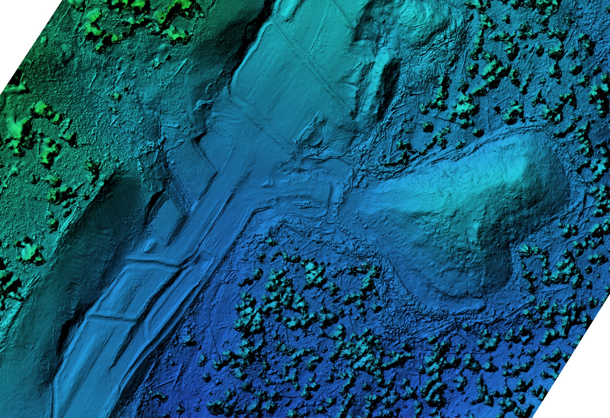Surface model used for stockpile volume calculation