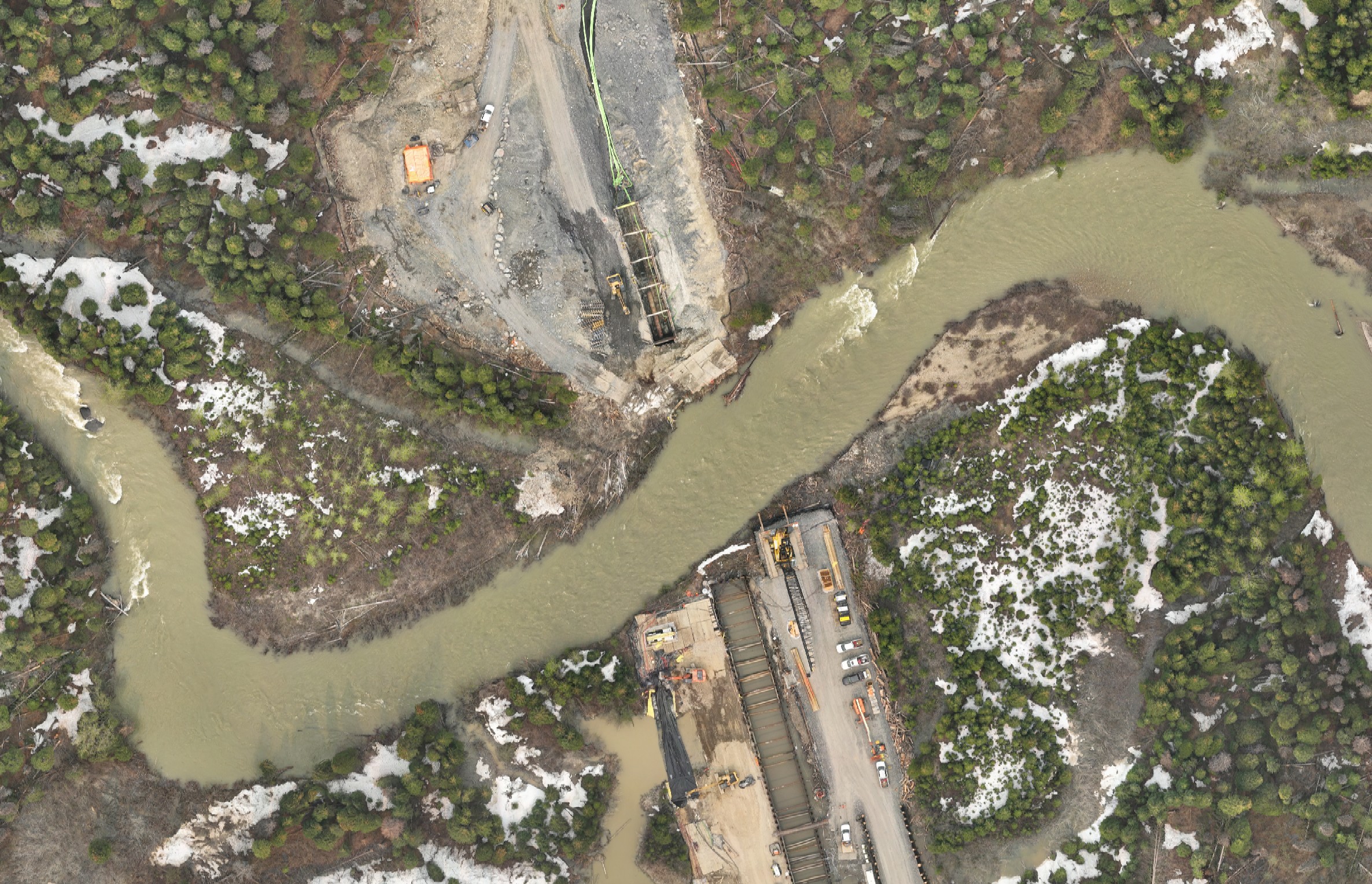 Pipeline river crossing photomap